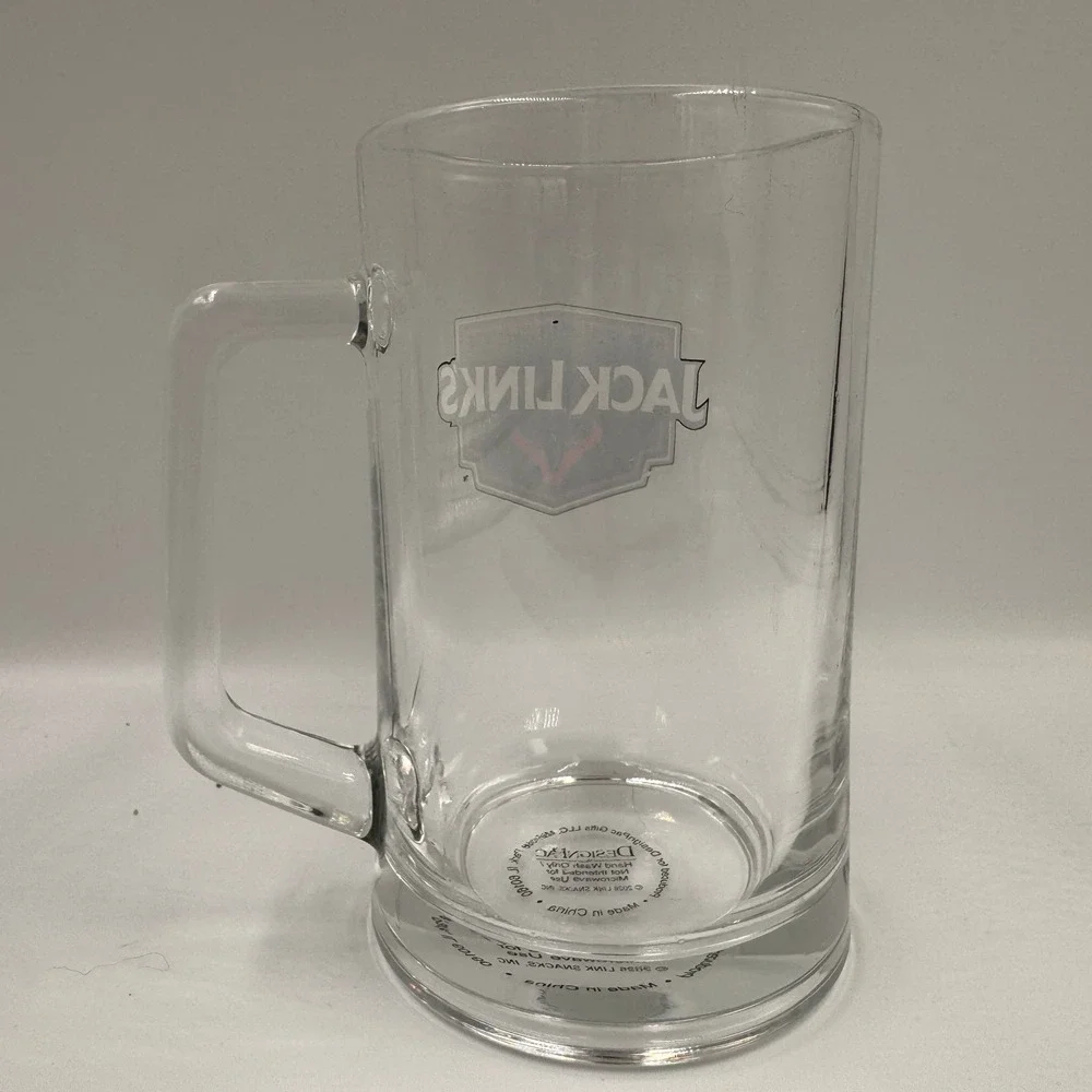Jack Link's Beer Mug Glass Tankard Red Bull Logo DesignPac 2006 Clear Barware